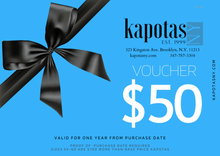 Load image into Gallery viewer, Kapotas NY Gift Cards