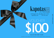Load image into Gallery viewer, Kapotas NY Gift Cards
