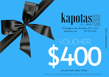 Load image into Gallery viewer, Kapotas NY Gift Cards
